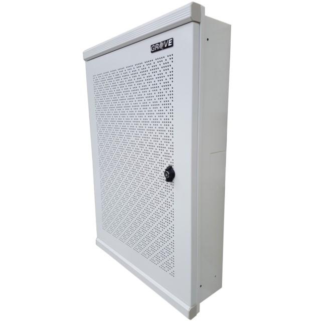 Express NBN Cabinet Enclosure designed for FTTH and FTTN applications, featuring a perforated door and lockable access.